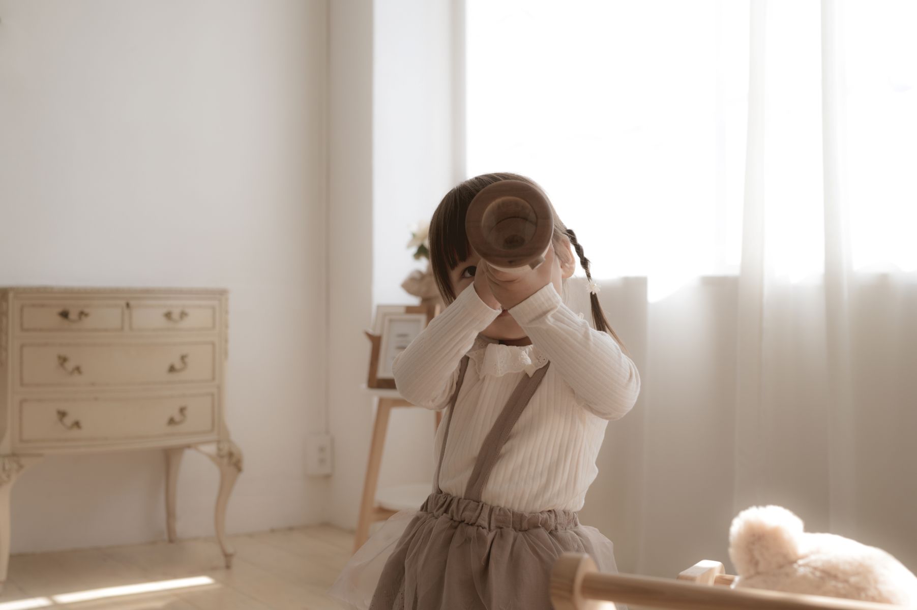 天体望遠鏡セット 木のおもちゃ